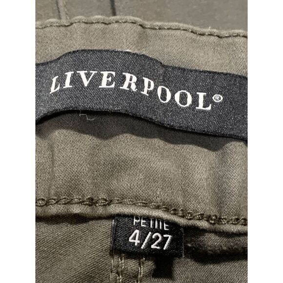 Liverpool Women's Elastic Waist Flat Front Pull-On Green Jeggings Size 4P / 27 - Picture 7 of 7
